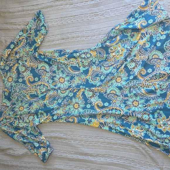 PrAna Breathe Paisley Faux Wrap Dress Size XL - Picture 7 of 8